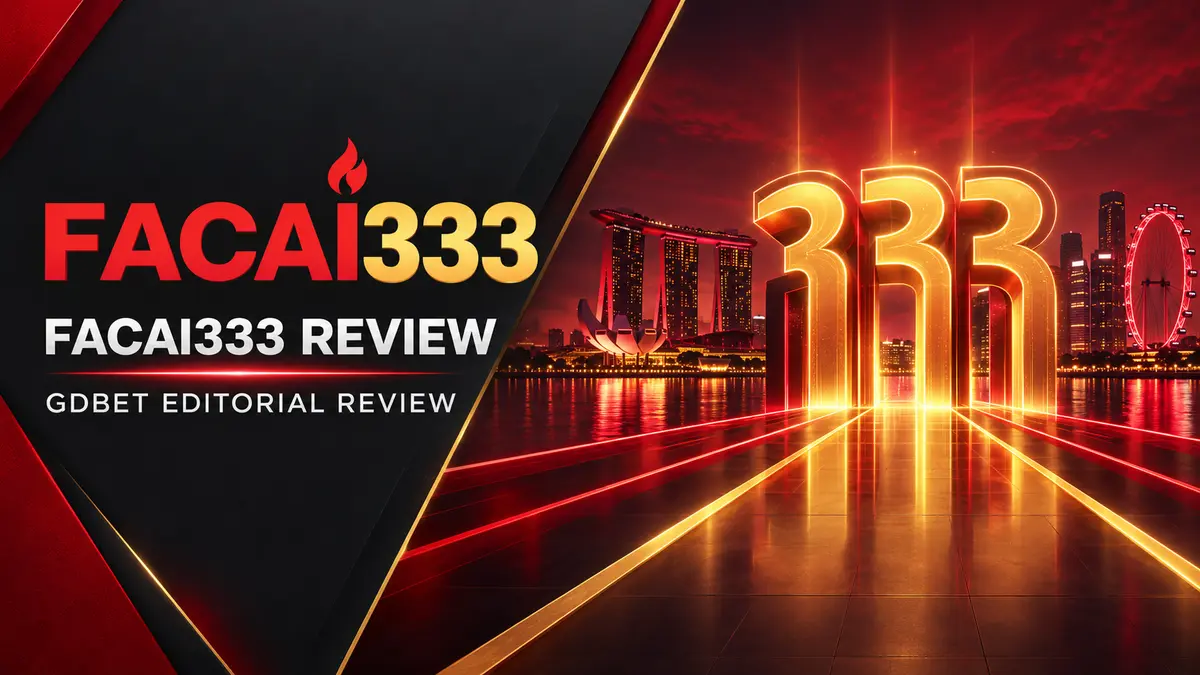 Facai333 Review Singapore editorial cover with the public Facai333 logo, red and gold 333 gateway and Singapore skyline