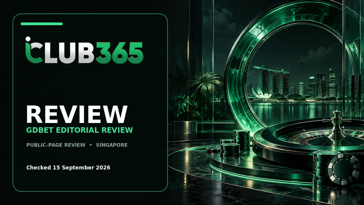 iClub365 Review Singapore editorial cover with the public iClub365 logo, green portal and Singapore skyline